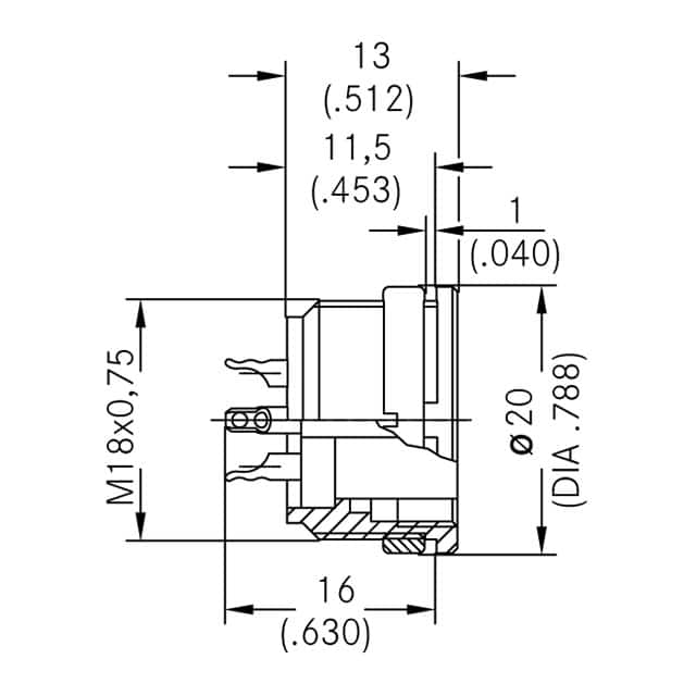 T 3363 550 Amphenol Tuchel Industrial  Circular Connector Housings